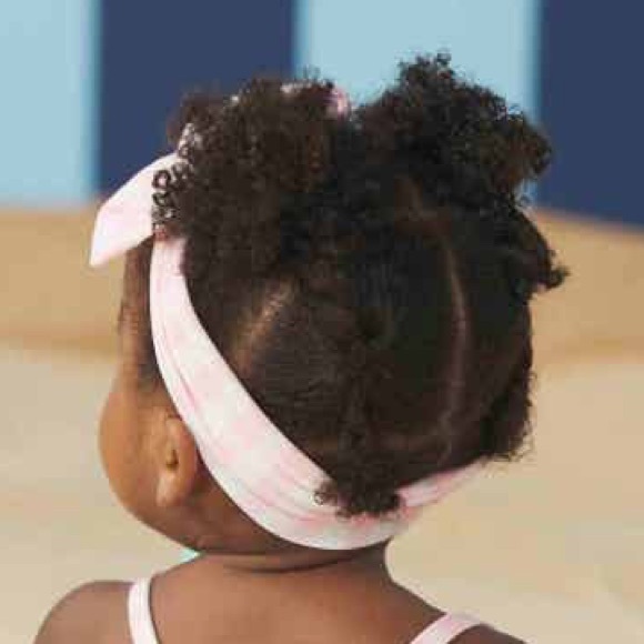 Mud pie pink and white gingham waterproof baby girl headband - Picture 3 of 12